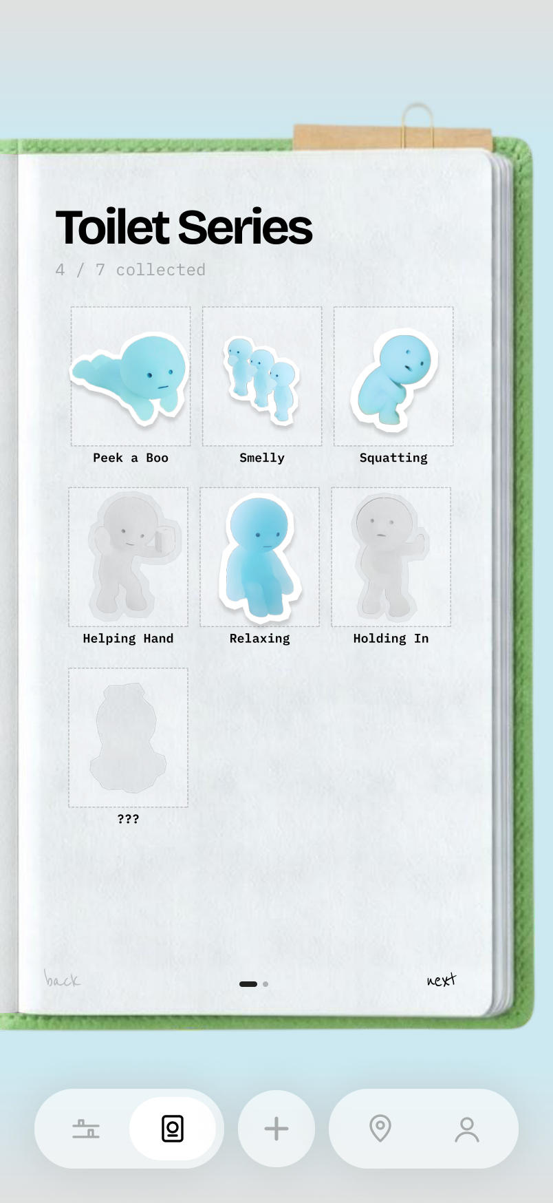 Smiseek collection binder tracking the Toilet Series